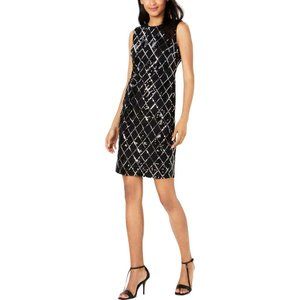 Calvin Klein Black Embellished Patern Dress